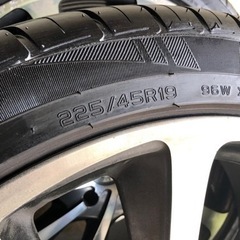 値下げ中11/19 19インチ　タイヤ（ほぼ新品）　ホイール　ロクサーニテンペストタービン
