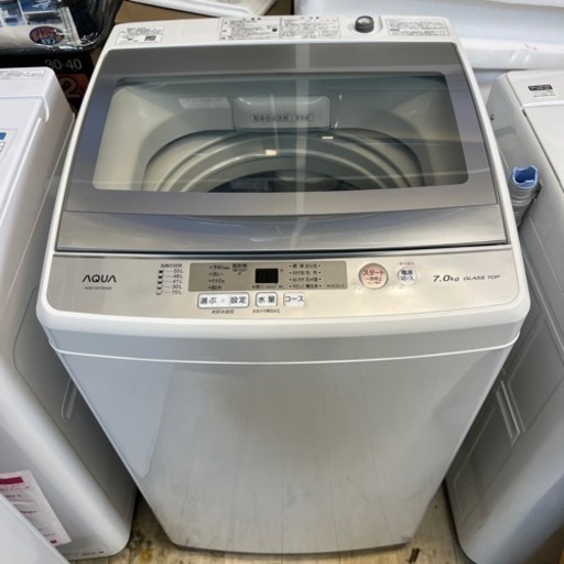 店頭受け渡し】AQUA 7.0kg AQW-GS70H(W) 2020年製 全自動洗濯機 品 (53 ...