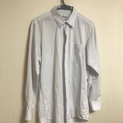 白　長袖スクールシャツ　男用　Ｌサイズ程度