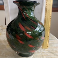 南部ガラス　花瓶　中古　美品
