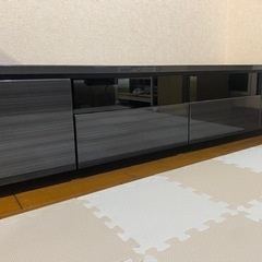 RUSHテレビボード　幅約160センチ　ブラック