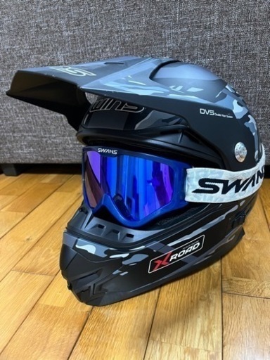 wins XRoad Mサイズ SWANSゴーグル付き ヘルメット フルフェイス