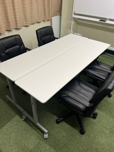 週末値下げ！！美品　事務所　会議テーブル、チェア　一式