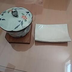 茶碗蒸し器と小皿のセット(5セット)