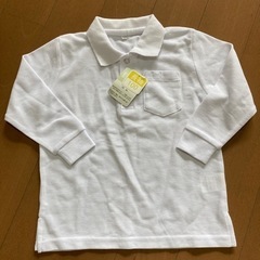 スクール用白ポロシャツ長袖100 