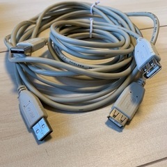 USB延長コード（1.5m×1本、3m×1本）