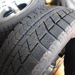 (お譲り先決まりました)●155/65R13ブリヂストンスタッドレスタイヤ,アルミホイール(ガンメタ系)付 4本セット●