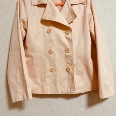 オレンジピンクのショートコート 秋・春用 Mサイズ 美品