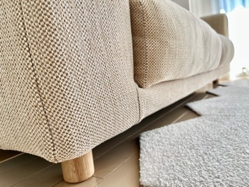 無印良品 2.5人掛 フェザー ポケットコイルソファー