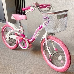子供用自転車 18インチ ピンク 補助輪付き