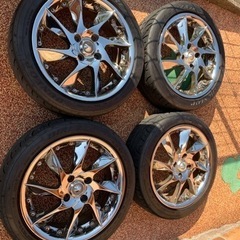 RAYS グリフォニー　メッキ　ダンロップ　165/50R15 ...