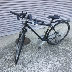 使用2回】アサヒサイクル クロスバイク無地 ブラック