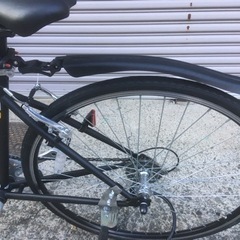 使用2回】アサヒサイクル クロスバイク無地 ブラック
