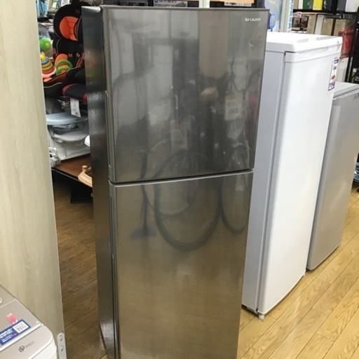 #J-81【ご来店頂ける方限定】展示未使用品のSHARPの2ドア冷凍冷蔵庫です