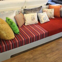 北大前! 札幌 引取 ピート・ヘイン・イーク デザイン ソファ 5人掛け クッション複数付属 箱型 木枠