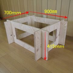 24㎜針葉樹合板製　高さ420㎜　組み立て式　作業台、テーブル　...