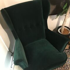 IKEA STRANDMON  イケア ストランドモン 一人掛けソファ ダークグリーン