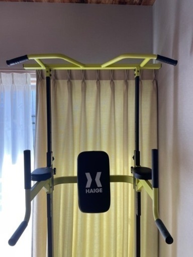 HAIGE ぶら下がり健康器 HG-P1001N2 懸垂マシン マルチジム プラップバー ライムグリーン | HAIGE(ハイガー) ぶら下がり健康器 懸垂マシン 懸垂バー 懸垂