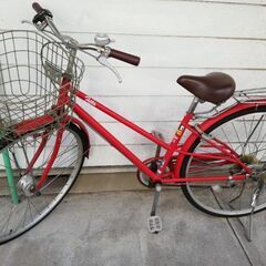 赤い自転車 27インチです