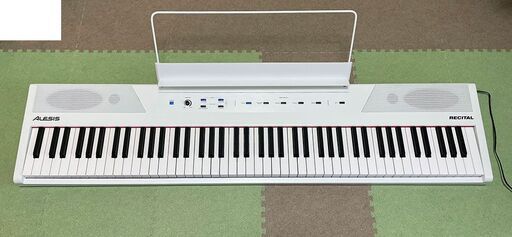 電子ピアノ 88鍵盤 ホワイト 電池駆動 スピーカー内蔵