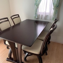 4人用ダイニングテーブルセット 幅160］ダイニングテーブルセット 4人掛け 5点セット 天然木 長方形