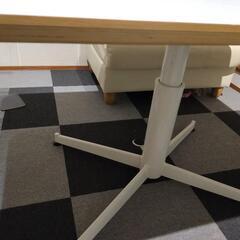 [値下げしました]昇降式 ダイニングテーブル 白 ホワイト