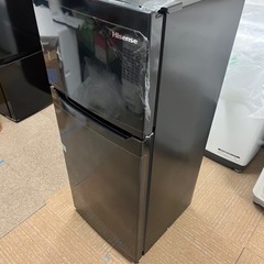 【未使用】2022年製　直冷式　ハイセンスノンフロン2ドア冷蔵庫120L/ブラック/配送設置可能