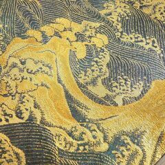 帯 袋帯 和装 本金箔 四季草花図屏風 草花 花 木 長さ 約436cm 中古 苫小牧西店