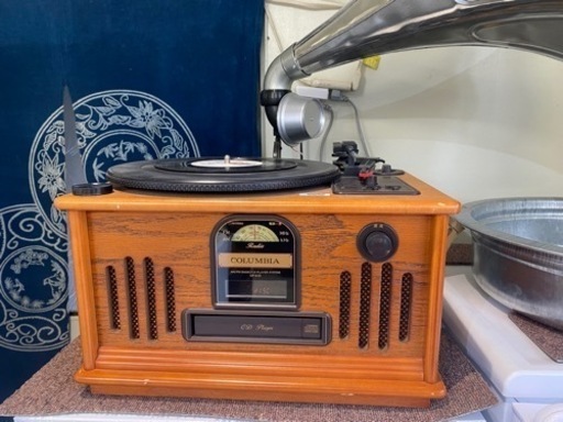 安い買取 価格 COLUMBIA GP-610 蓄音機型ラジオ CD コロンビア