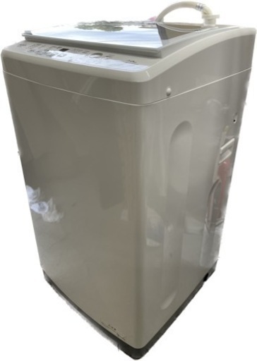 【受け渡し予定あり】2022年製/極美品 AQUA アクア 簡易乾燥機能付洗濯機 AQW-V7M　上開き　縦型　洗濯7kg　ガラストップ　インバーター搭載