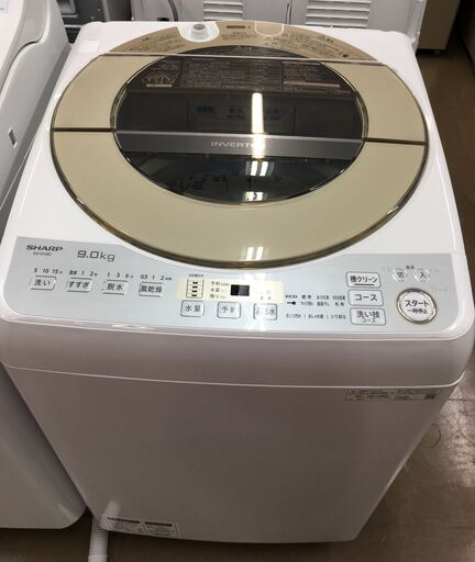 シャープ 洗濯機　ES-GV9D  中古品　9.0kg  2020年
