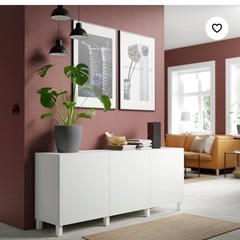 IKEA ベストー/収納棚/天板付き