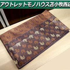 帯 袋帯 六通柄 紫系 縞模様 魚 長さ 約428cm 中古 和...