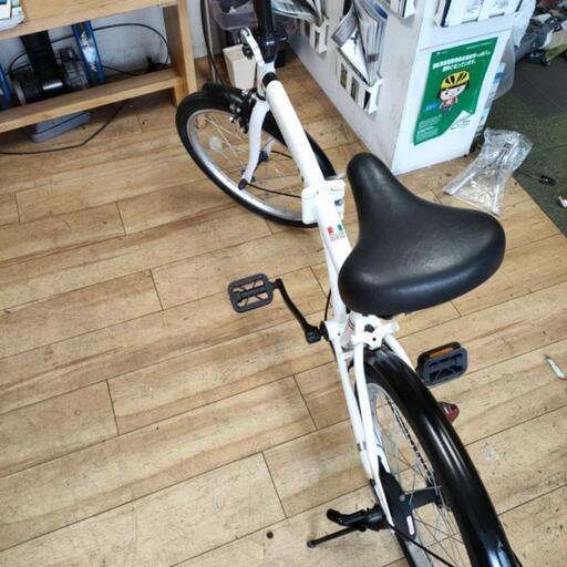 20インチ 折り畳み自転車 白 ギヤ無し 整備済 かながわペイ(20%)使えます