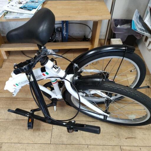 20インチ 折り畳み自転車 白 ギヤ無し 整備済 かながわペイ(20%)使えます