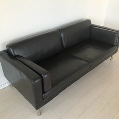 イケア IKEA SATER 2.5人掛け ソファ  ダークブラ...