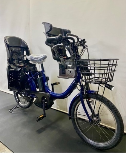 関東全域送料無料 保証付き 電動自転車 ヤマハ パスバビー 20インチ 8.7ah 3人乗り 紺色