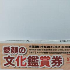 笑顔の文化鑑賞券2枚（2000円分）