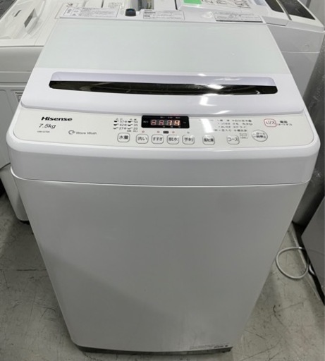 【2】Hisense 洗濯機 7.5kg 19年製  HW-G75A