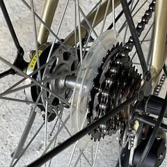 【半額】27インチ★ノーパンク クロスバイク PRESTEZZA プレステッツァ(マットゴールド/6段変速） CRR-CC-HE276TRHD-BAA 