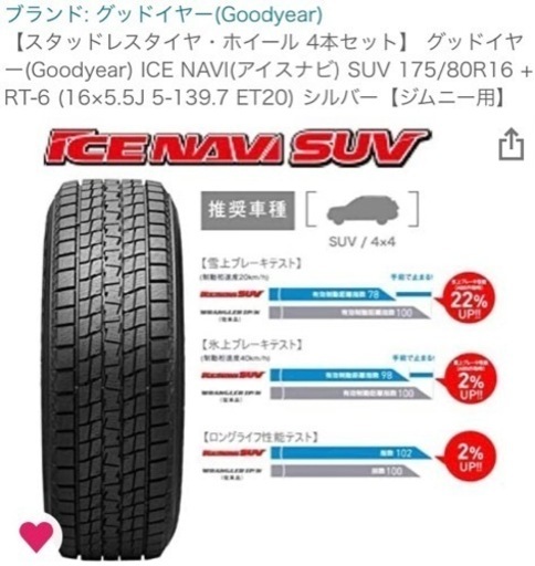 ジムニー　jb23w スタッドレスタイヤ　ホイールセット（中古）