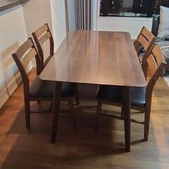 取引中 大阪市か岡山市引き渡し ダイニングテーブル5点 4人掛け 幅120