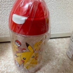 【無料】新品、未開封　ポケモン水筒　270ml 2個（赤、黄色）
