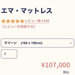 マットレス　クイーン　コアラ　エマスリープ　フレーム付き