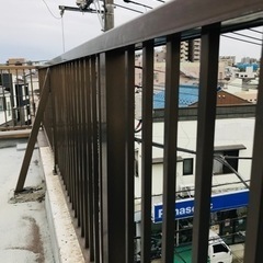 屋上手すり　アルミ　サッシ　落下防止柵　中古