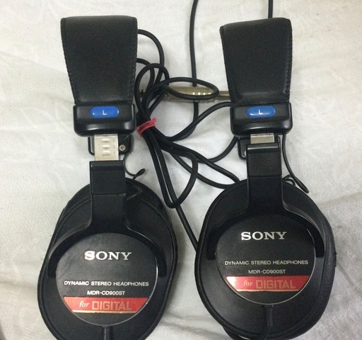 SONY MDR-CD900STダイナミック ステレオ ヘッドフォン2個セット 動作