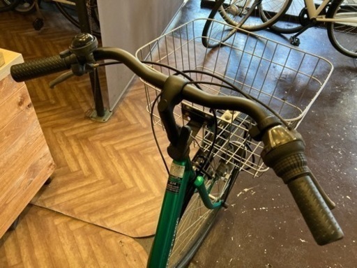 後輪タイヤ新品！】6段変速 27インチ自転車 グリーン