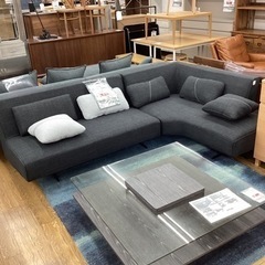 KJ-98【新入荷　アウトレット】ユーロコンフォート　オプト　カウチソファ2点セット　グレー