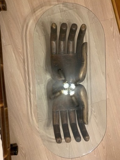 希少品✨　ブッダハンド　ガラステーブル　価格応相談