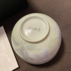 未使用✨深川製磁　5客　稀少‼️グリーン木蓮　丸福仙茶碗揃　レア　金彩　湯呑み